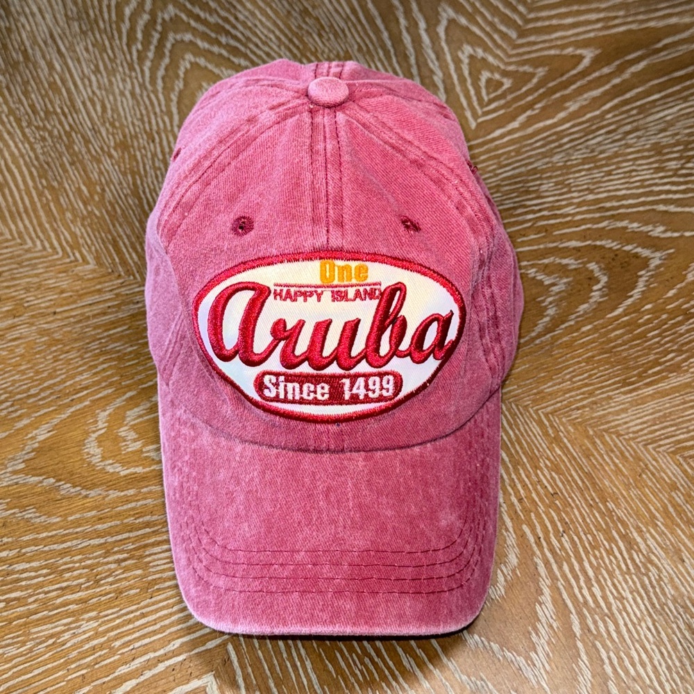 Aruba "One Happy Island" adjustable strapback baseball hat